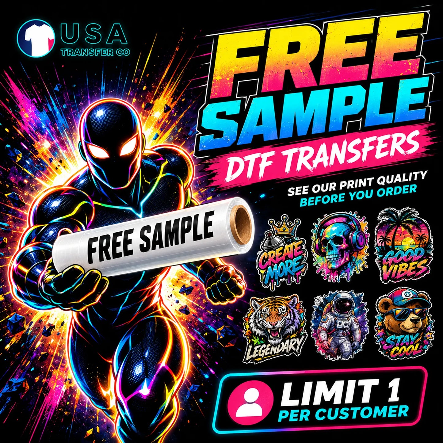DTF Transfer Sample Pack